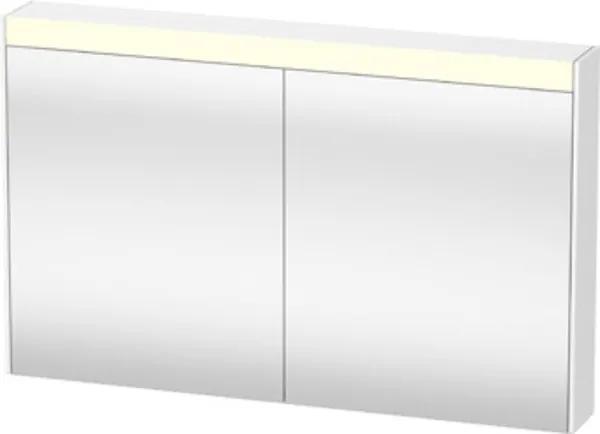 Duravit Brioso spiegelkast m. 2 deuren met LED wastafelverlichting 102x76x14.8cm m. 2 glazen planchets mat wit BR710301818