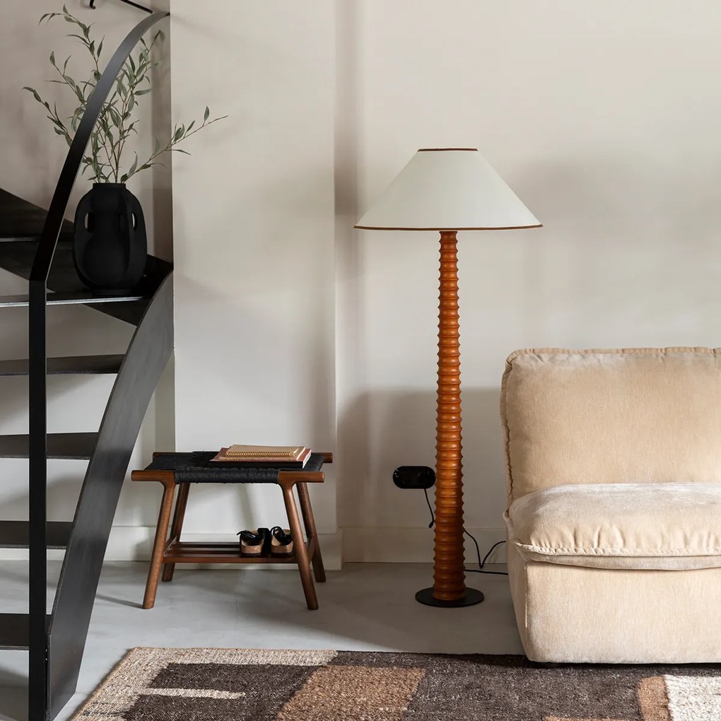 Dutchbone Horace Klassieke Vloerlamp Beige Kap