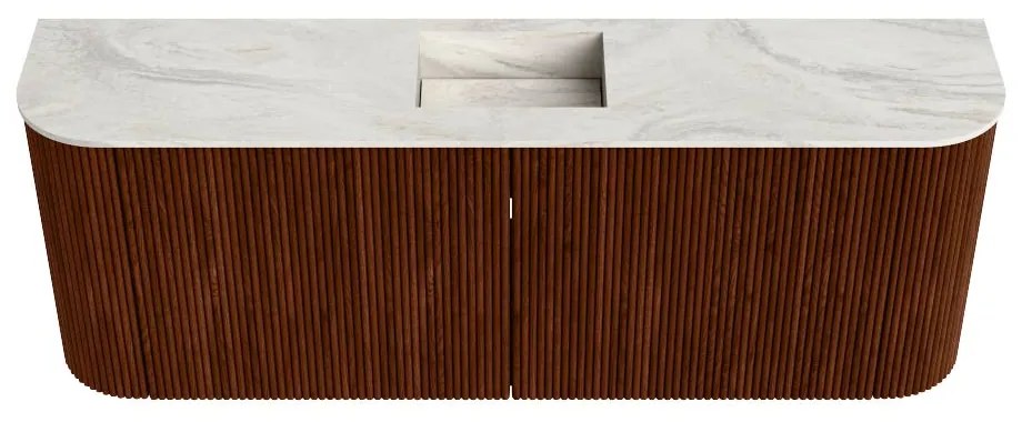 Mondiaz Joya DLux 115cm toiletmeubel ronding links/rechts ruby met wastafel faye midden zonder kraangat ostra