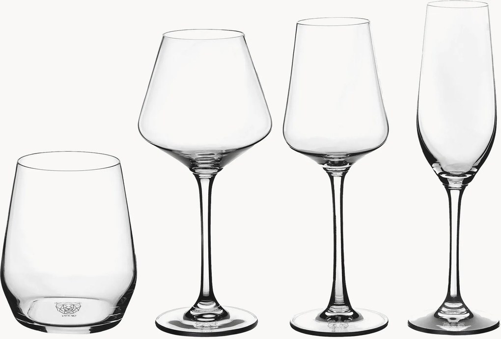 Glazen set Lagom van kristalglas, 6 personen, 24-delig
