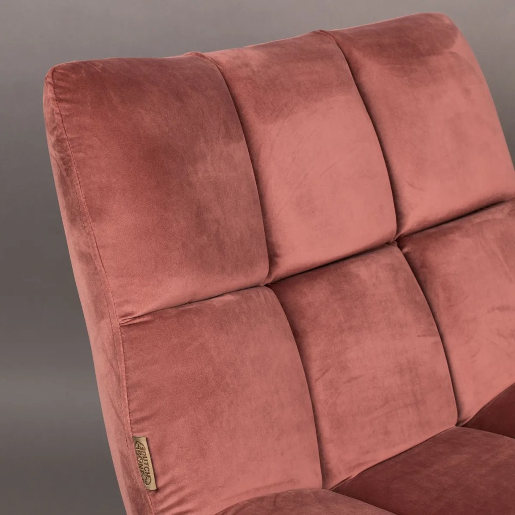 Dutchbone Bar Velvet Roze Draaifauteuil Fluweel