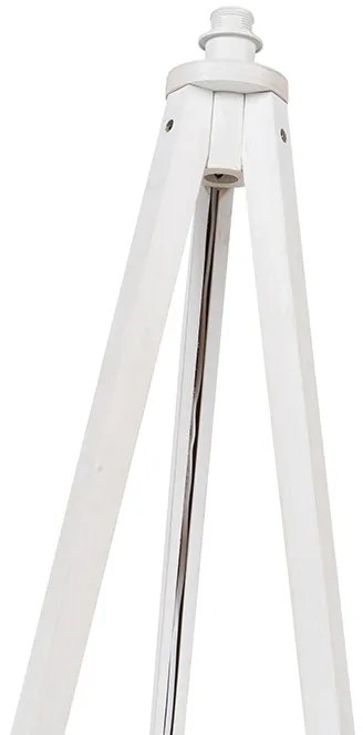 Landelijke vloerlamp tripod wit - Tripod Classic