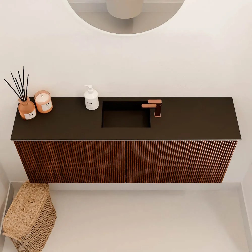 Mondiaz Joya 100cm toiletmeubel ruby met wastafel faye midden 1 kraangat urban