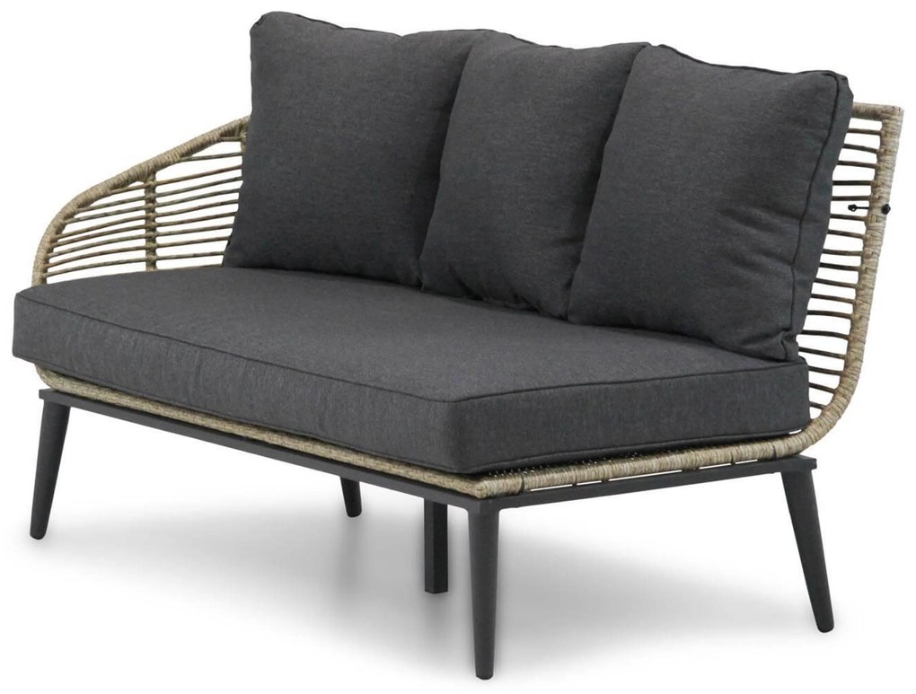 Hoek loungeset 4 personen Aluminium/wicker Taupe Coco Coco Leonardo
