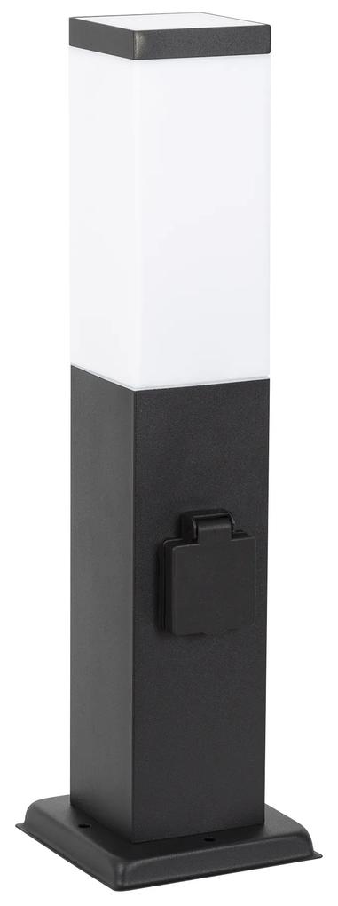Buitenstopcontact Fiss Tuinlamp zwart met Stopcontact Tuinverlichting Zwart E27