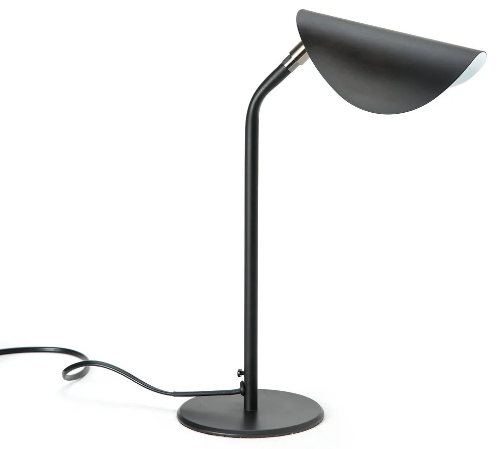 Tafellamp in mat zwart metaal, richtbaar, Funambule