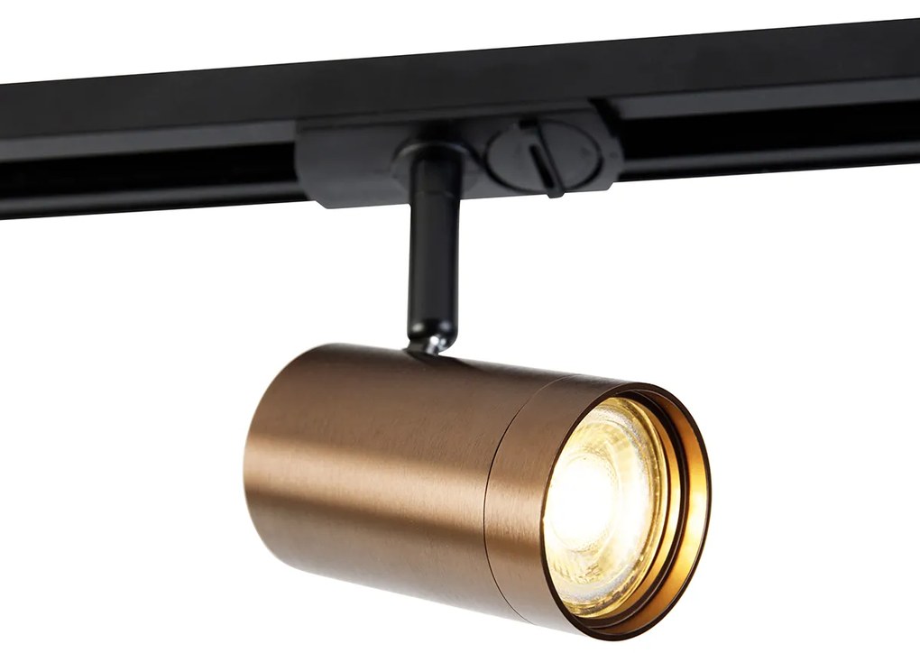 Moderne 1-fase railspot donkerbrons - Iconic Jeana