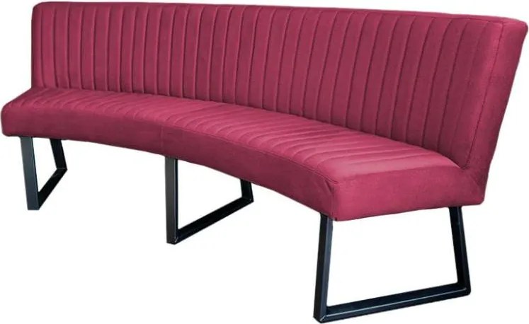 Eetkamerbank - Hengelo - stof Element fuchsia 19 - geschikt voor ovale tafel 240 cm