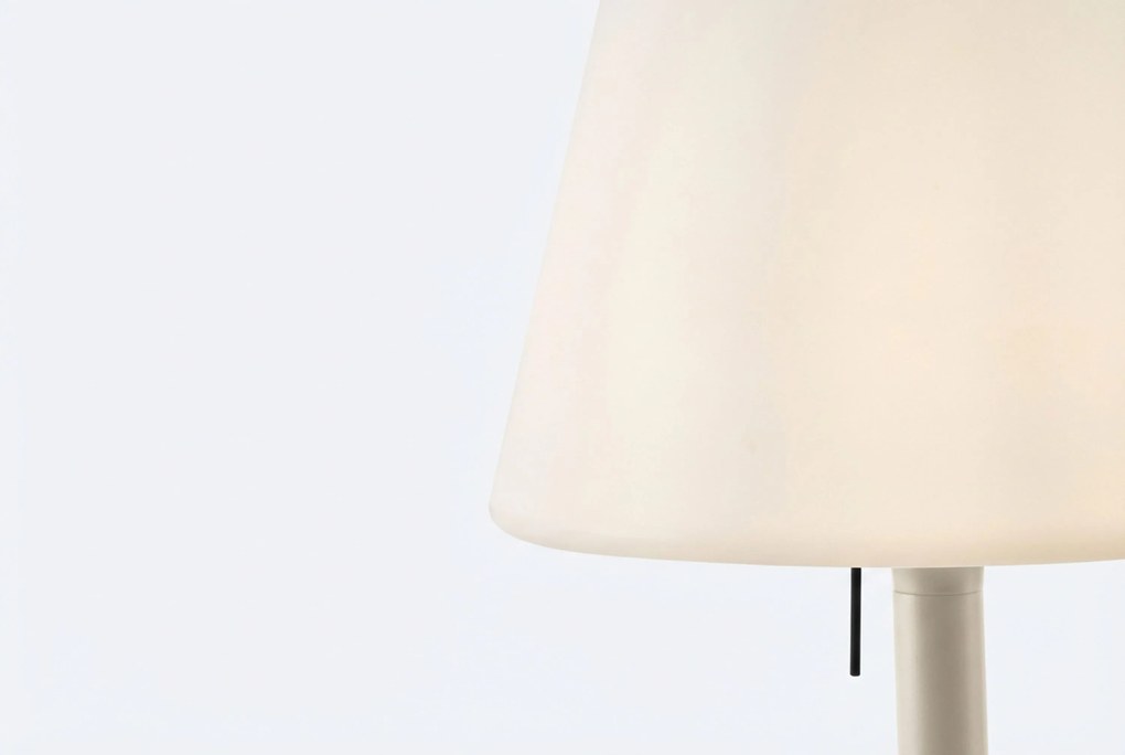 Moderne Buiten Vloerlamp Beige Met Witte Kap IP - Big Virginia Kunststof Zand/Beige