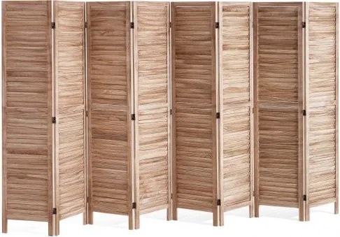 VEVOR kamerscherm 8 panelen opvouwbaar privacyscherm, 325 cm lange kamerscherm, draagbaar decoratief scherm voor kamerafscheiding in Europese stijl voor restaurant, slaapkamer, houtkleur