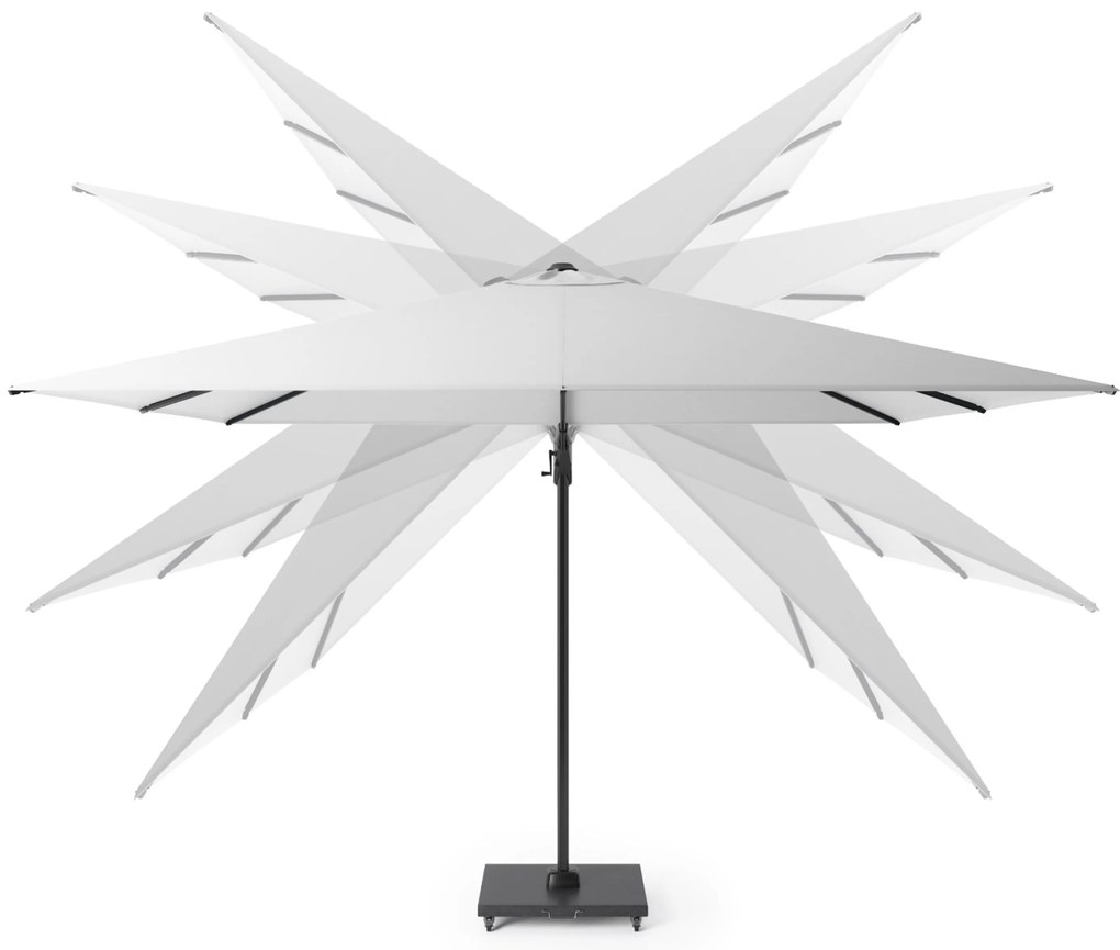 Platinum Challenger zweefparasol 3x3m T2 (incl. voet + hoes) anthracite GLOW