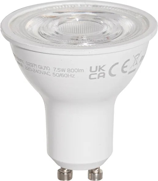 Set van 5 GU10 50mm LED lampen helder 7.5W 800 lm 3000K
