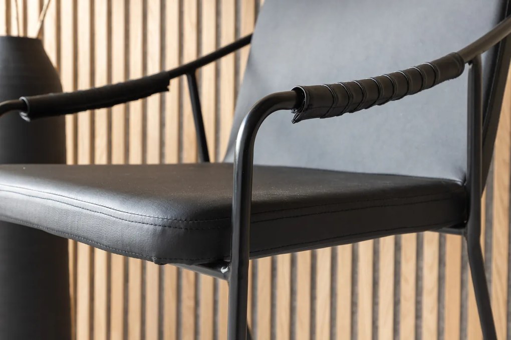 Jörn Eetkamerstoel - Mattias - Zwart - PU-Leer - Jörn