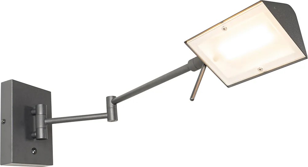 Design wandlamp zwart incl. LED dimbaar - Notia