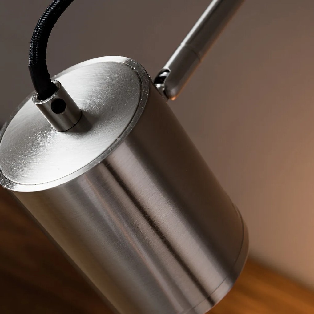 Wandlamp spot, satijnnikkel afwerking, Girevole
