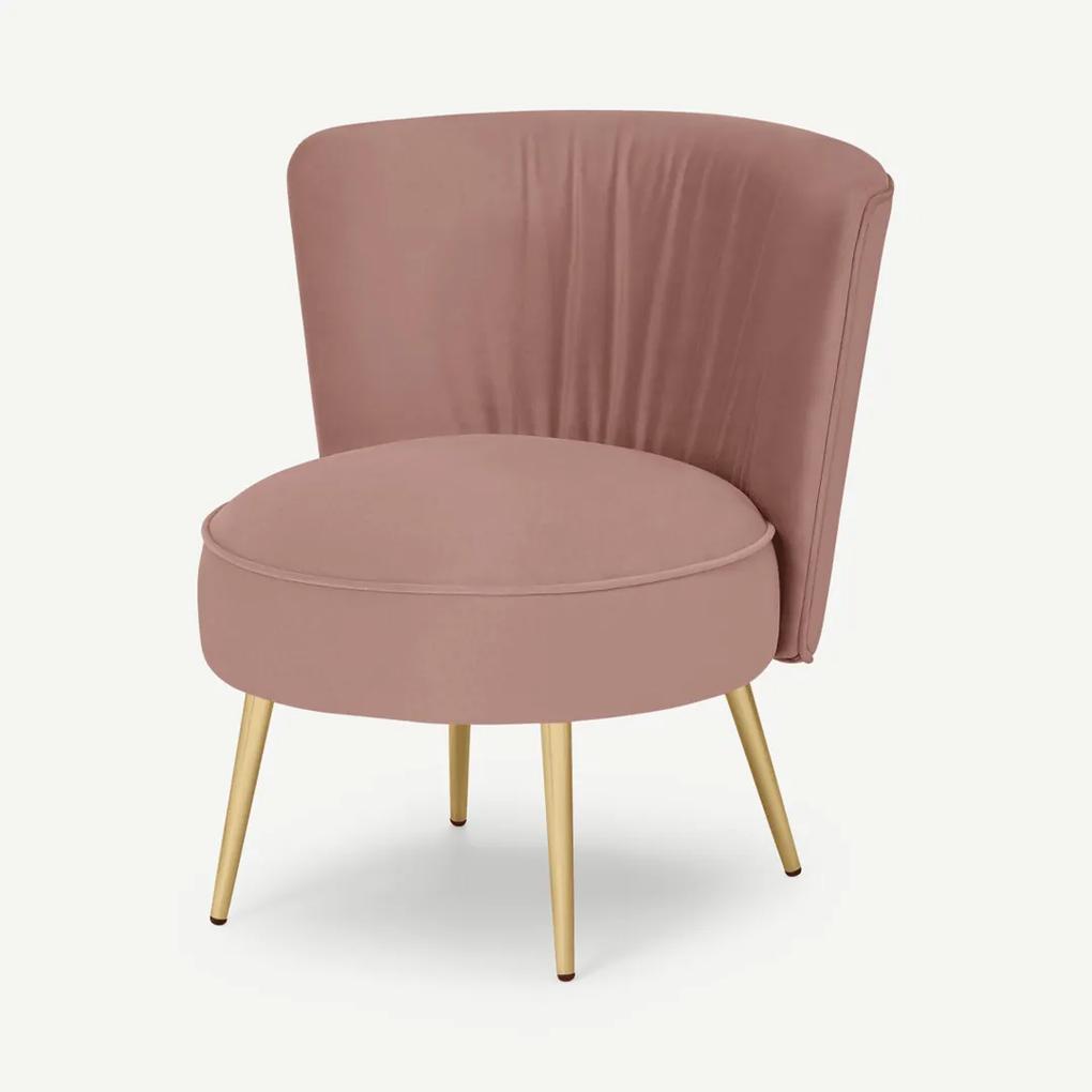 Cordova fauteuil, vintage roze fluweel