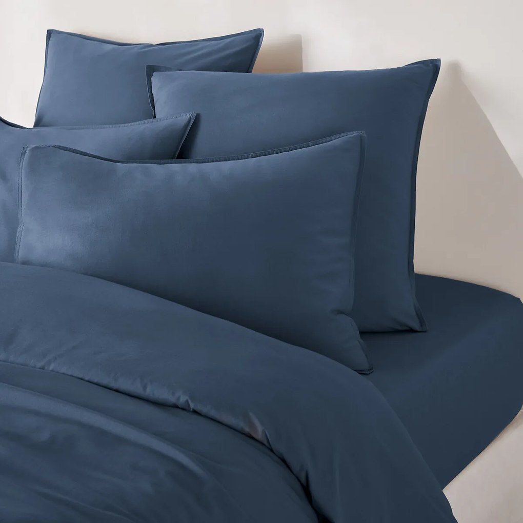 Effen hoeslaken in gewassen katoen, omslag 30 cm, Scenario