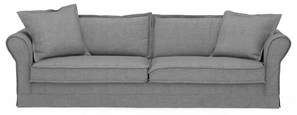 Rivièra Maison - Carlton Sofa 3,5 Seater, washed cotton, grey - Kleur: bruin