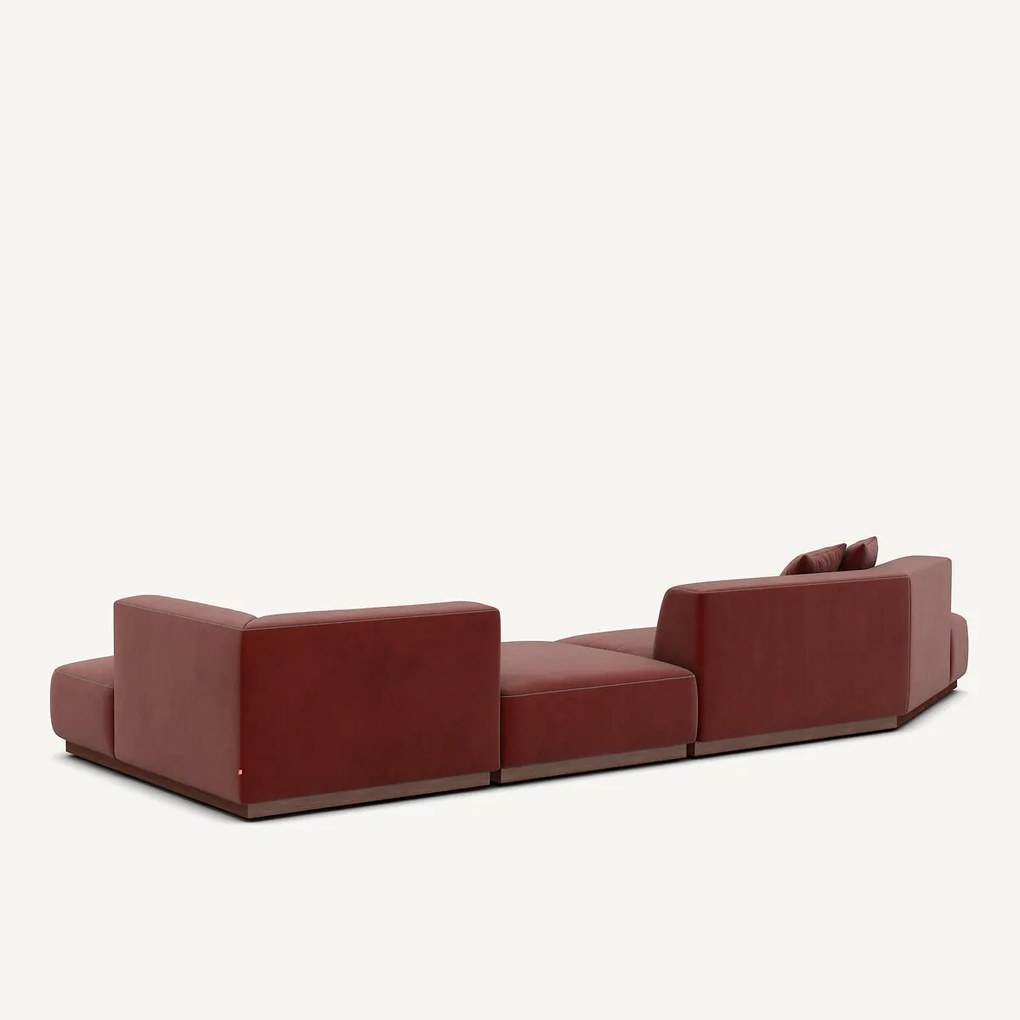 Open hoekbank rechts XL fluweel, JACOPO