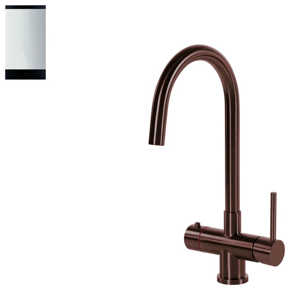 Selsiuz Inox kokend water kraan met single boiler en C-uitloopkraan copper