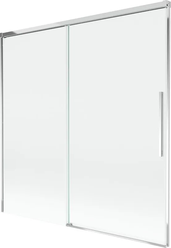 Mexen Rox tweedelige schuifbare badwand 160 x 150 cm, transparant, chroom - 8C9-160-001-01-00