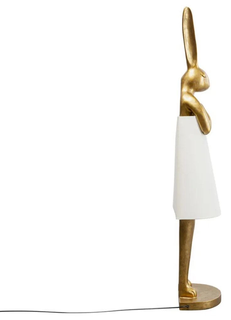Kare Design Rabbit Gold/White Vloerlamp Goud Konijn
