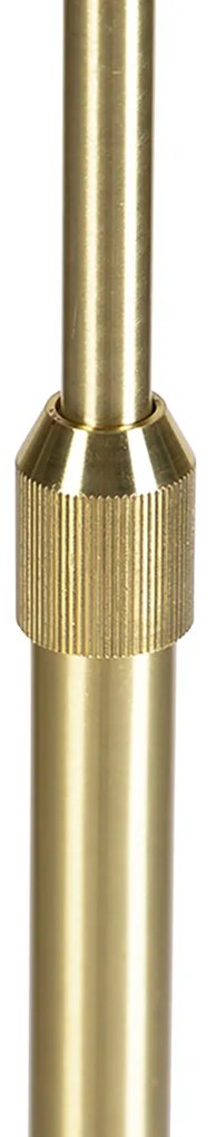 Vloerlamp verstelbaar goud met kap wit 50 cm - Parte