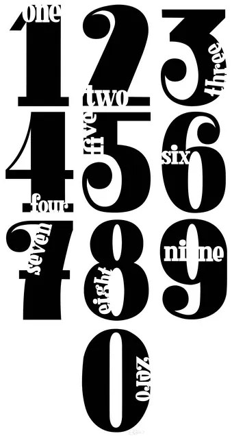 Ilustratie Numbers White, Sofie Bjorkgren-Nase