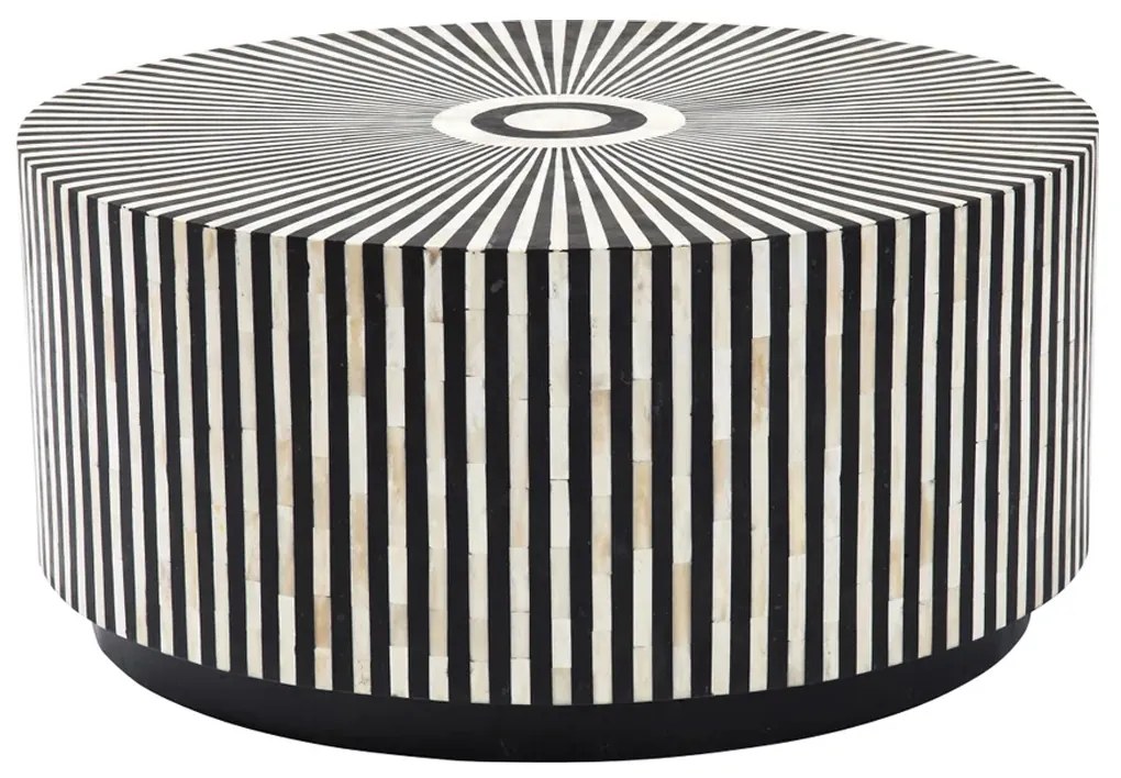 Ronde Design Salontafel Zwart-wit - 75 X 75cm.