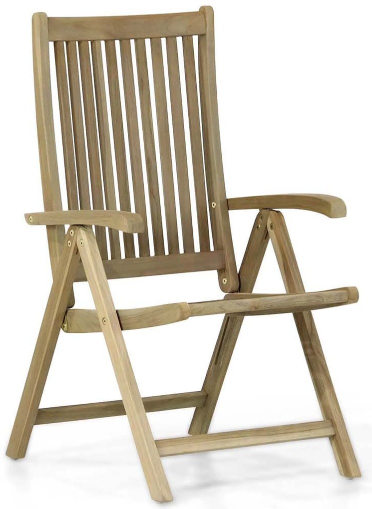 Tuinstoel Teak Old teak greywash Garden Collections Canterbury verstelbare tuinstoel