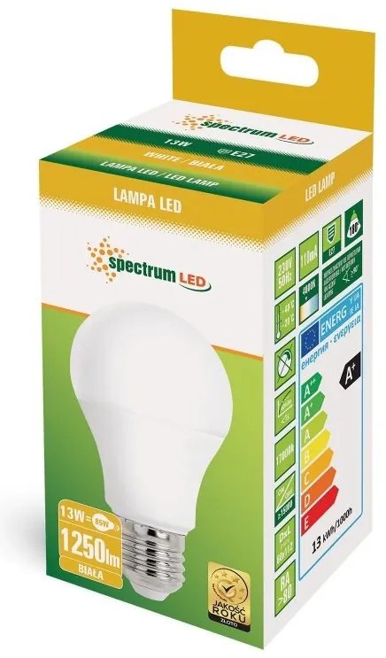 LED lamp Neutral GLS E-27 230V 13W WOJ+14102