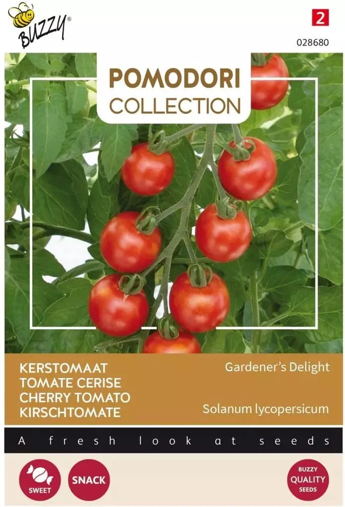 Buzzy Gardeners Delight cherrytomaat zaadjes 'Pomodori'