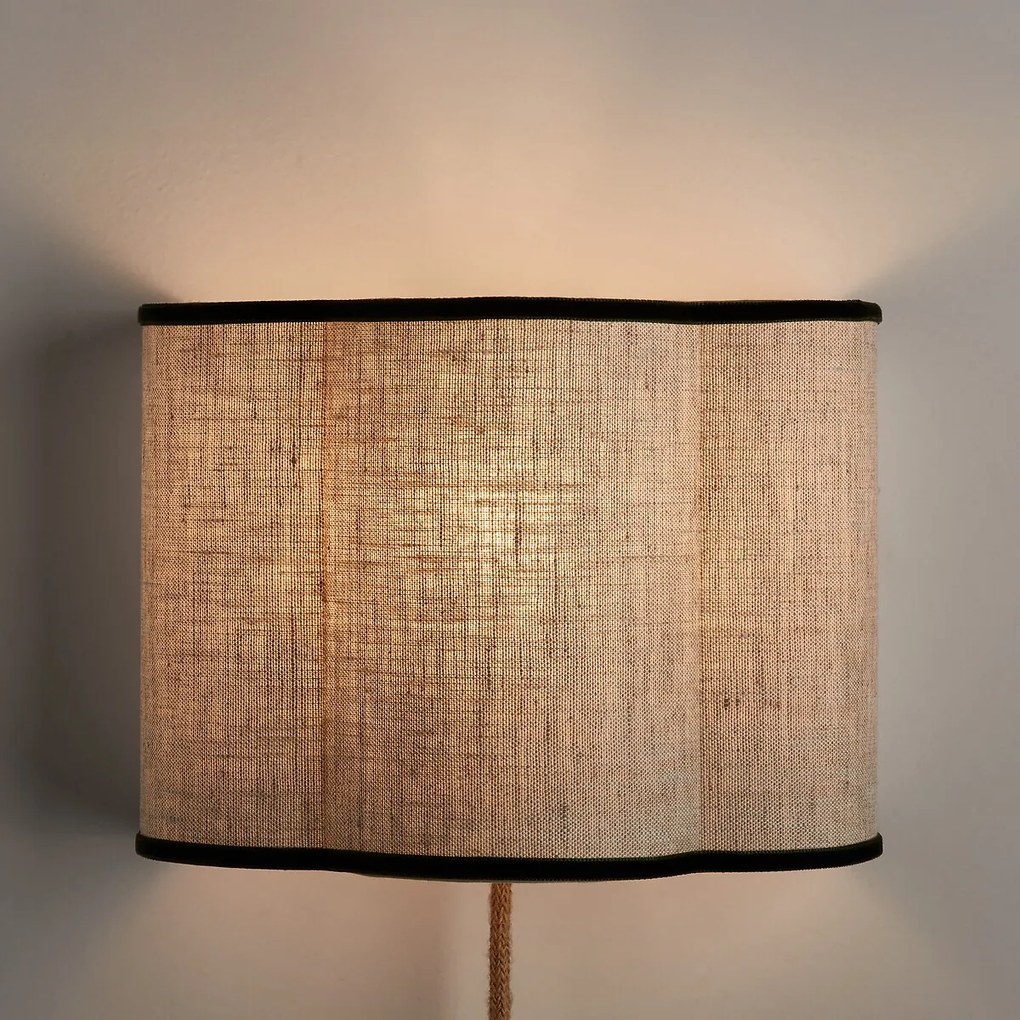 Wandlamp in linnen en fluweel, THADE