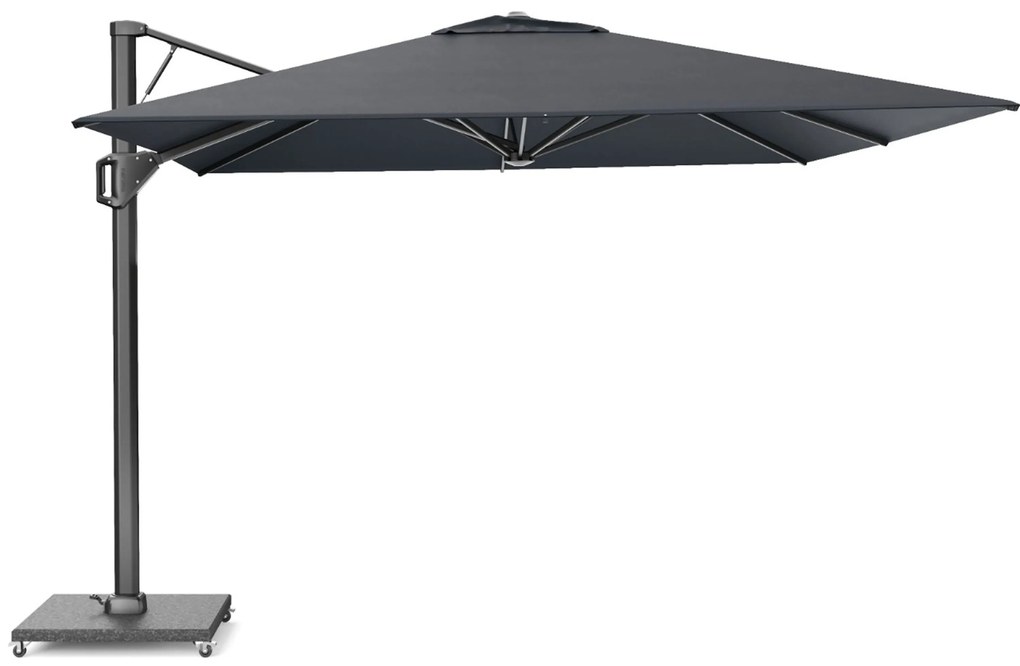 Zweefparasol 3.2 x3.2 m (excl.voet) Grijs-antraciet Platinum Beaufort premium