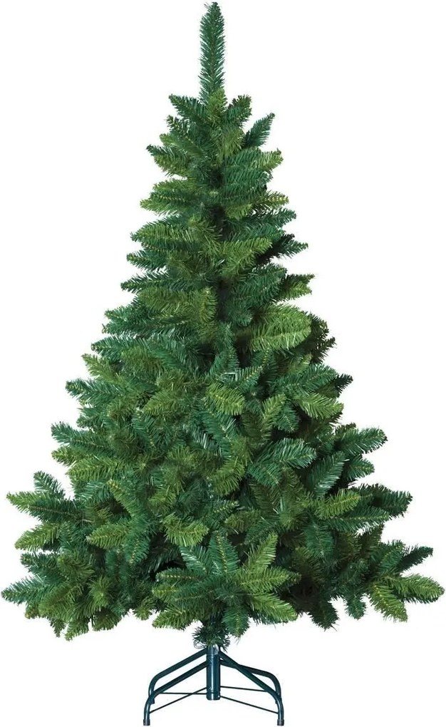 Blooming kunstkerstboom - 120 cm - groen - Diameter 65 cm - 180 tips - metalen voet