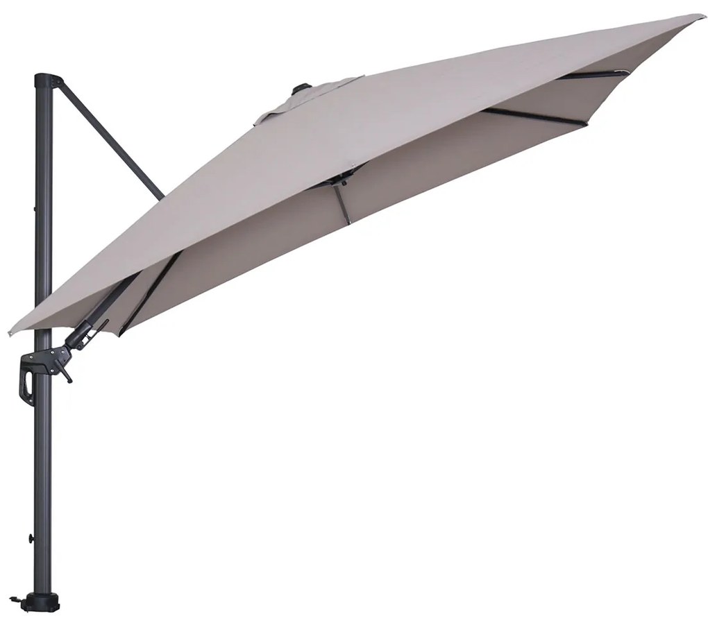 Garden Impressions Hawaii zweefparasol 300x300 cm - frame carbon black - doek zand