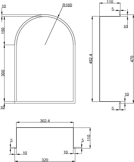 Hotbath &More inbouwnis met verlichting toogmodel 30x45x10cm RVS