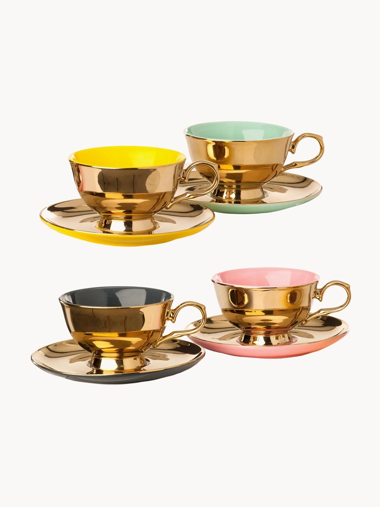 Koffiekopjes Legacy met schoteltjes, set van 4