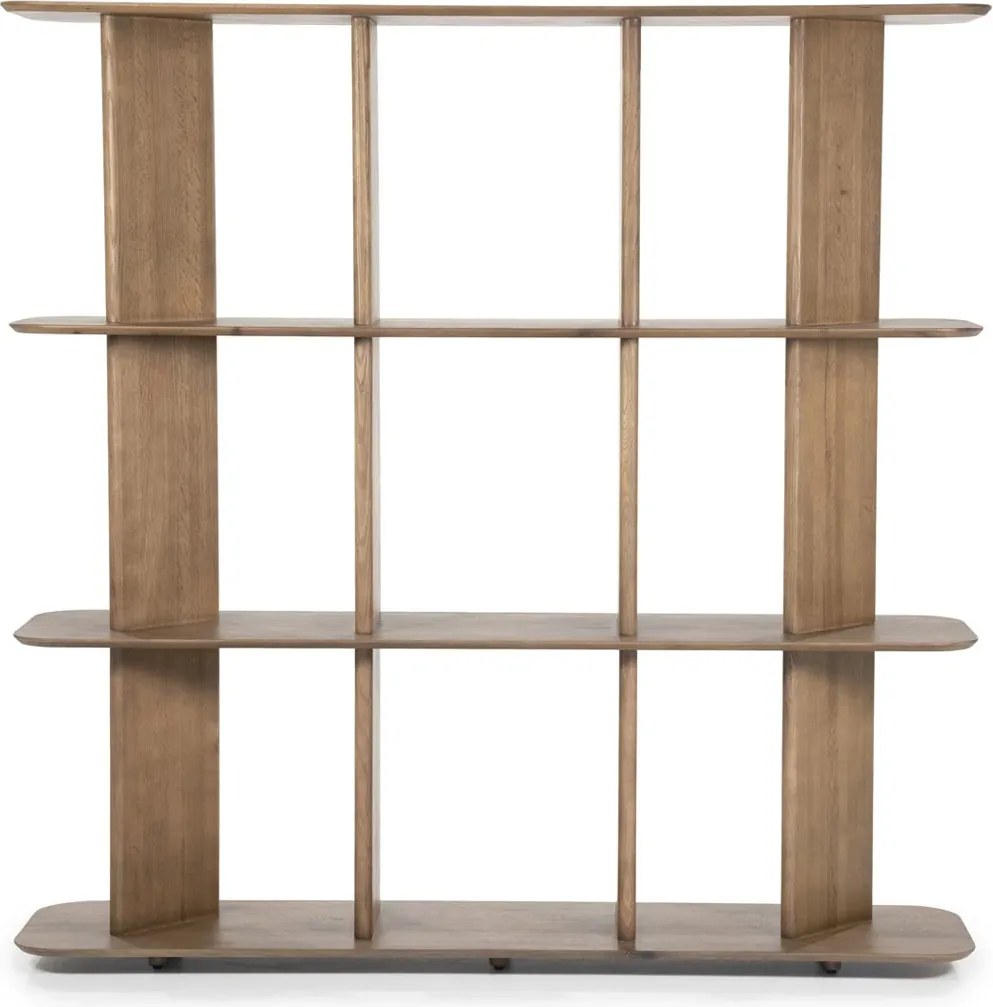 Open Wandkast Eikenhout Bruin - 180x40x180cm.