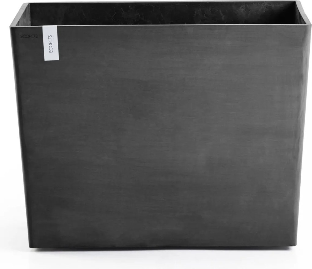 Ecopots plantenbak Paris Wheels 85- Rechthoekig - Dark Grey - 85,2 x 39,5 x H65,8 cm