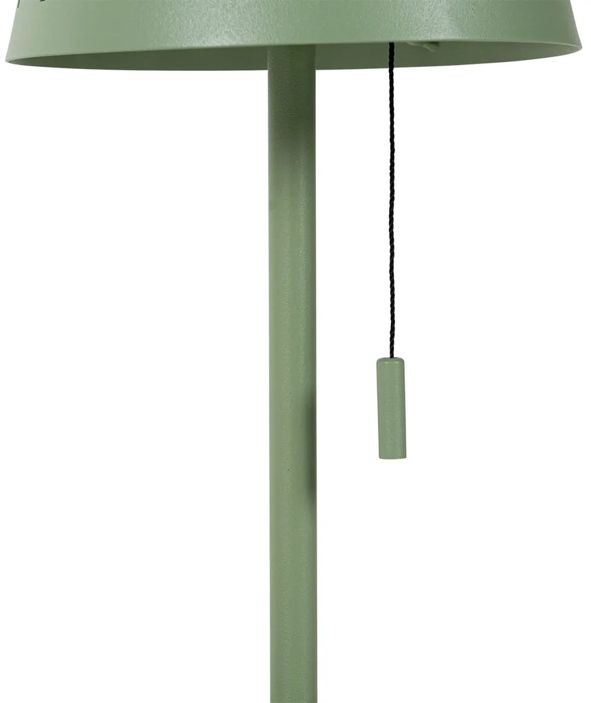 Set van 2 tafellampen groen oplaadbaar en solar - Ferre