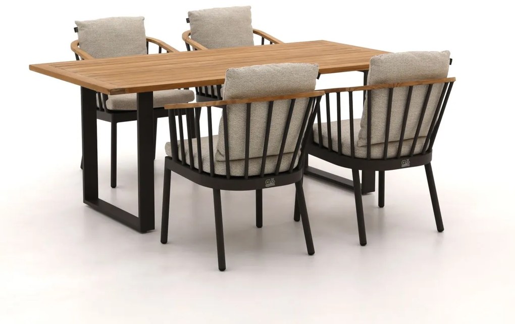 Diningset Apple Bee | 4 personen | Tuinset teakhout | 5-delig | Kees Smit Tuinmeubelen