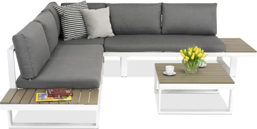 Hoek loungeset Mondello Garden Point wit
