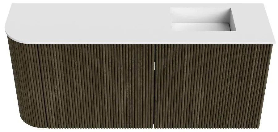 Mondiaz Joya 90cm toiletmeubel ronding links shadow met wastafel faye rechts 1 kraangat talc