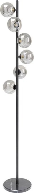 Vloerlamp Met Glazen Bollen Zwart