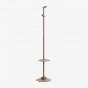 Staande Kapstok Met Paraplubak Van Ijzer Ercilia Moka Bruin - Sklum