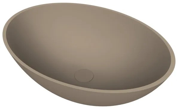 Arcqua Prince waskom - opbouw - ovaal - 49x34cm - mat truffel WAS807105