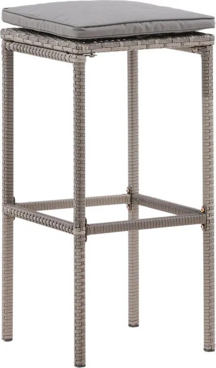 The Outsider Barkruk Noud - Grijs Wicker - 75cm - The Outsider