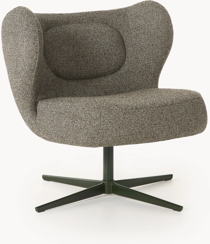 Bouclé draaibare loungefauteuil Marlon