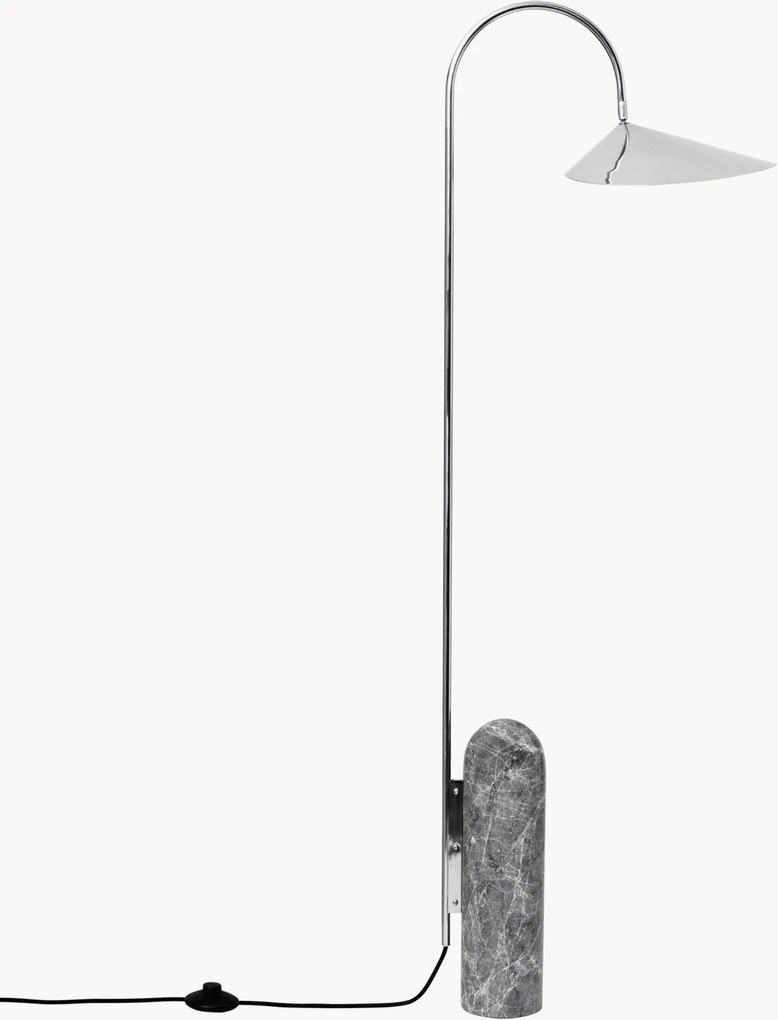 Verstelbare vloerlamp Arum met marmeren voet